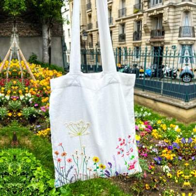 Embroidered Tote Bag